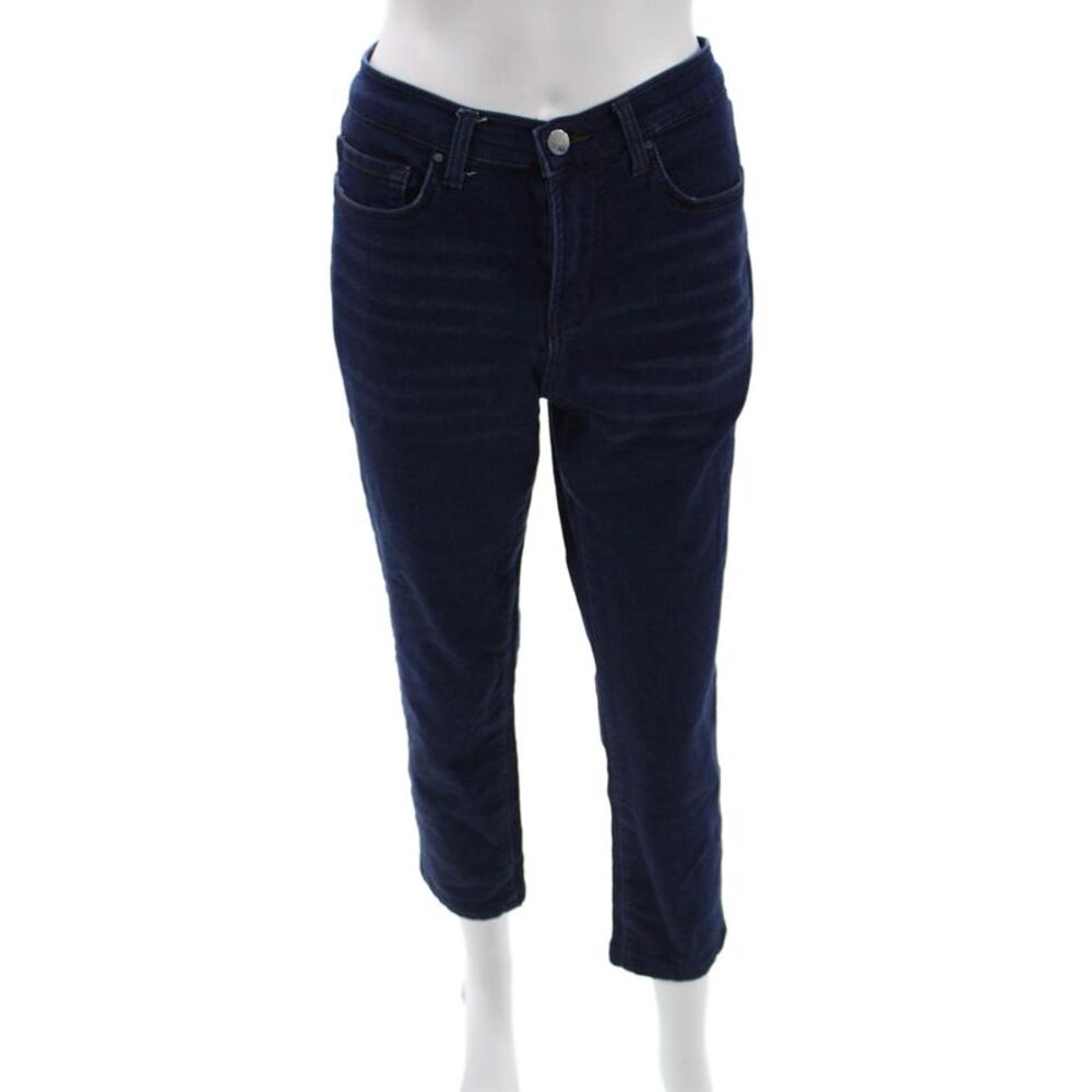 Swet Tailor Womens Cropped Straight Dark Blue Jeans Size 31
